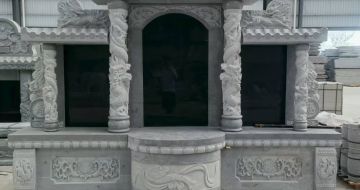 贵港 芝麻灰高档墓碑，土墓，可定制