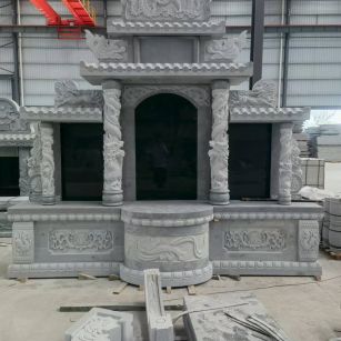贵港 芝麻灰高档墓碑，土墓，可定制