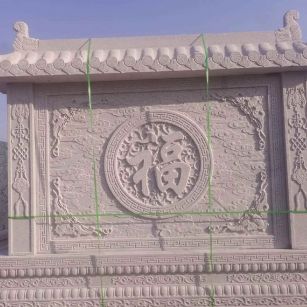 贵港 芝麻白花岗岩屏风，照壁，影壁