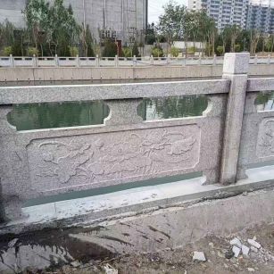 贵港 芙蓉白大花桥梁、河道，石材栏杆、围栏、护栏