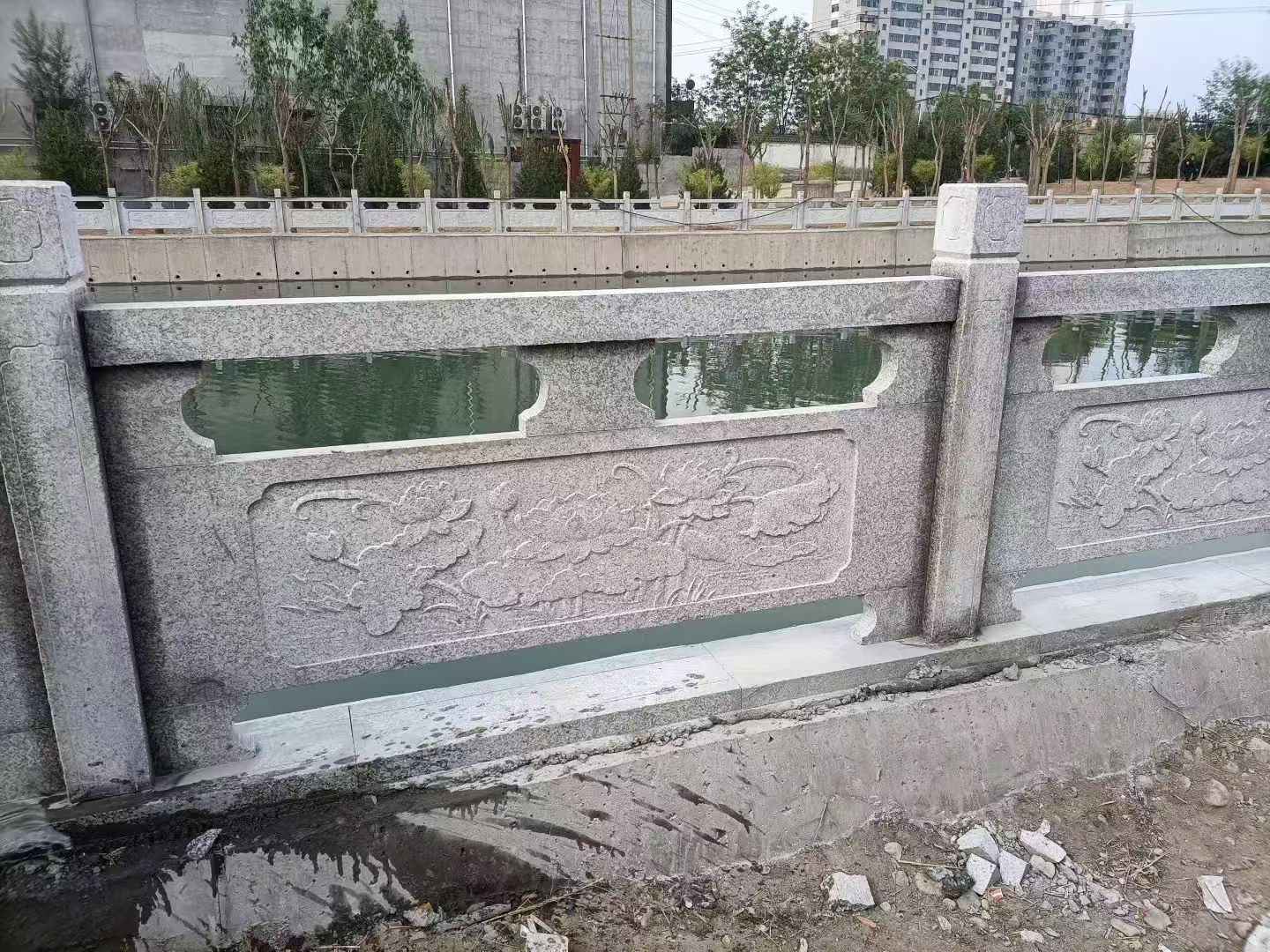 贵港 芙蓉白大花桥梁、河道，石材栏杆、围栏、护栏