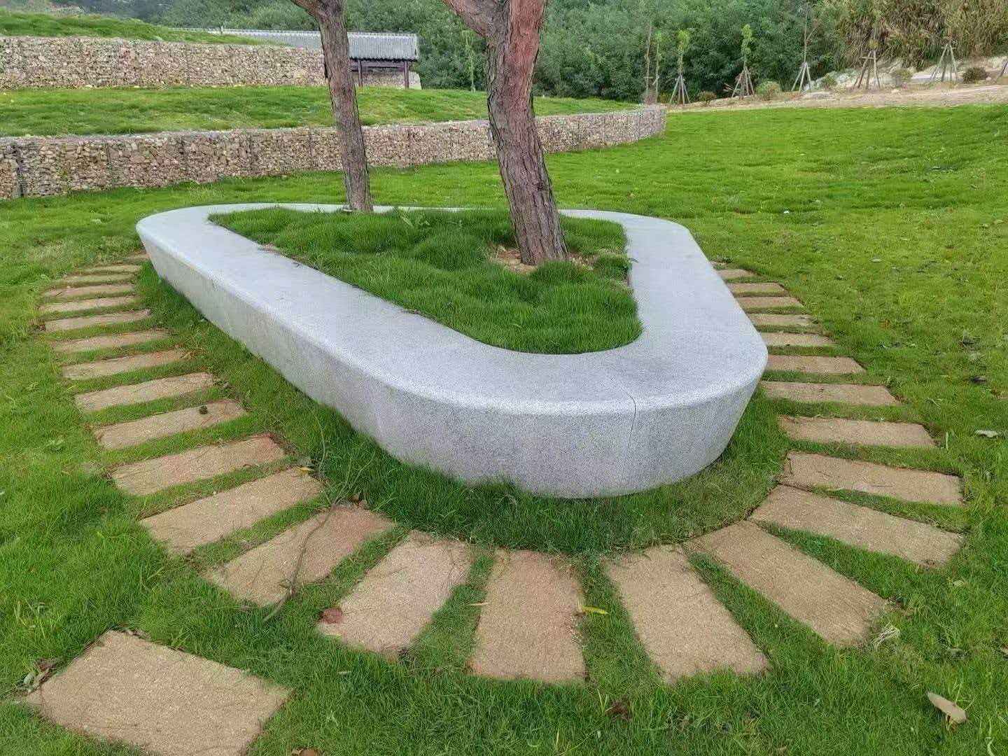 贵港 芝麻白光面整石坐凳